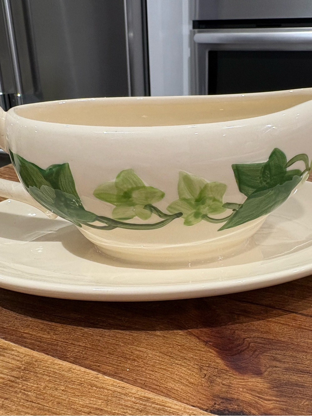 Ivy by Franciscan Gravy Boat Attached Under Plate